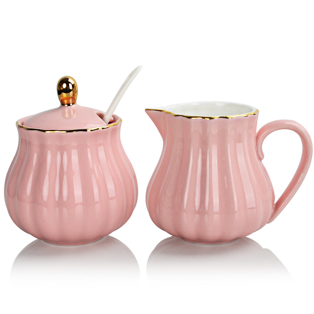 SWEEJAR Royal Ceramic Sugar and Creamer Set