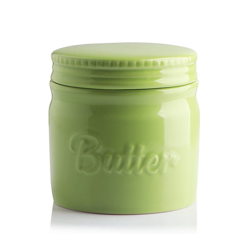 SWEEJAR Porcelain Butter Keeper Crock, French Butter Dish with Water Line, Ceramic Butter Container for soft butter