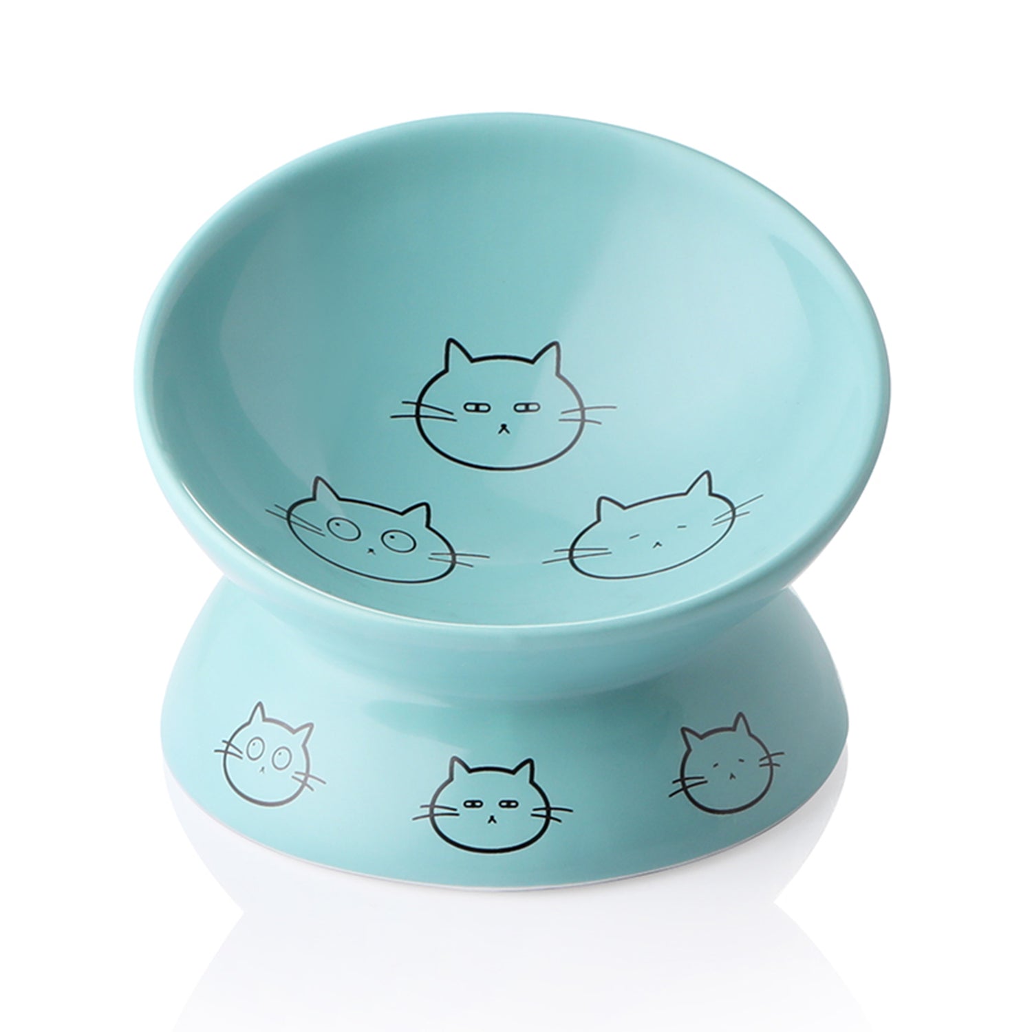 Sweejar Ceramic Raised Cat Bowls