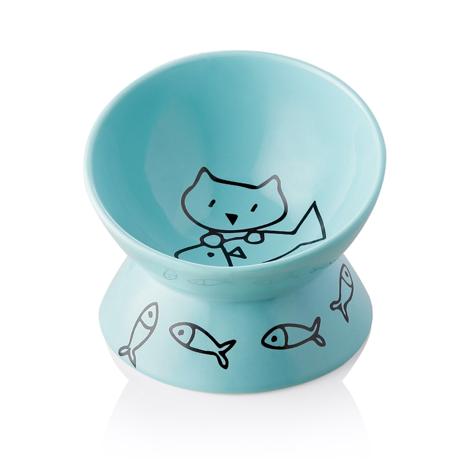 SWEEJAR Raised Cat Bowl for Dry Wet Cat Food