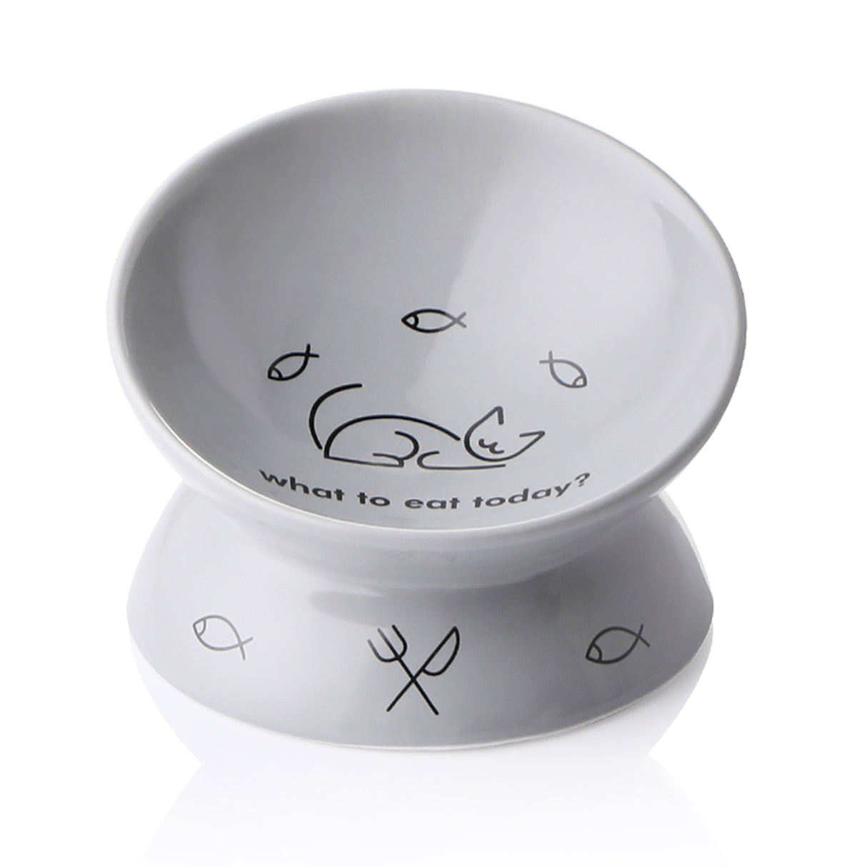 Sweejar Ceramic Raised Cat Bowls