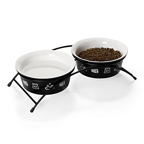 SWEEJAR Cat Food Bowls with Non-Slip Stand | Set of 2