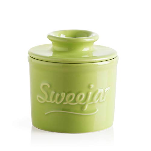SWEEJAR Porcelain Butter Crock Keeper