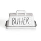 SWEEJAR Ceramic Butter Dish with Handle Lid, 7.3 Inch Porcelain Large Butter Keeper with Cover, Perfect for East/West Butter
