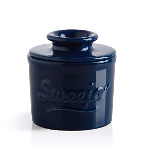 SWEEJAR Porcelain Butter Crock Keeper
