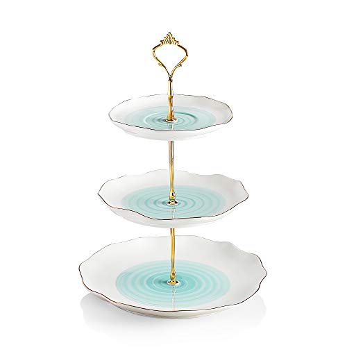 SWEEJAR 3 Tier Ceramic Cake Stand | Wedding, Dessert, Tea Party