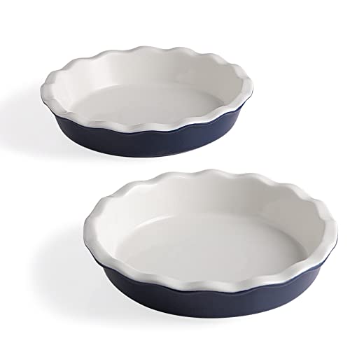 SWEEJAR Ceramic Mini Pie Pans for Baking | Set of 2