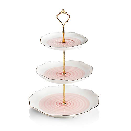 SWEEJAR 3 Tier Ceramic Cake Stand | Wedding, Dessert, Tea Party