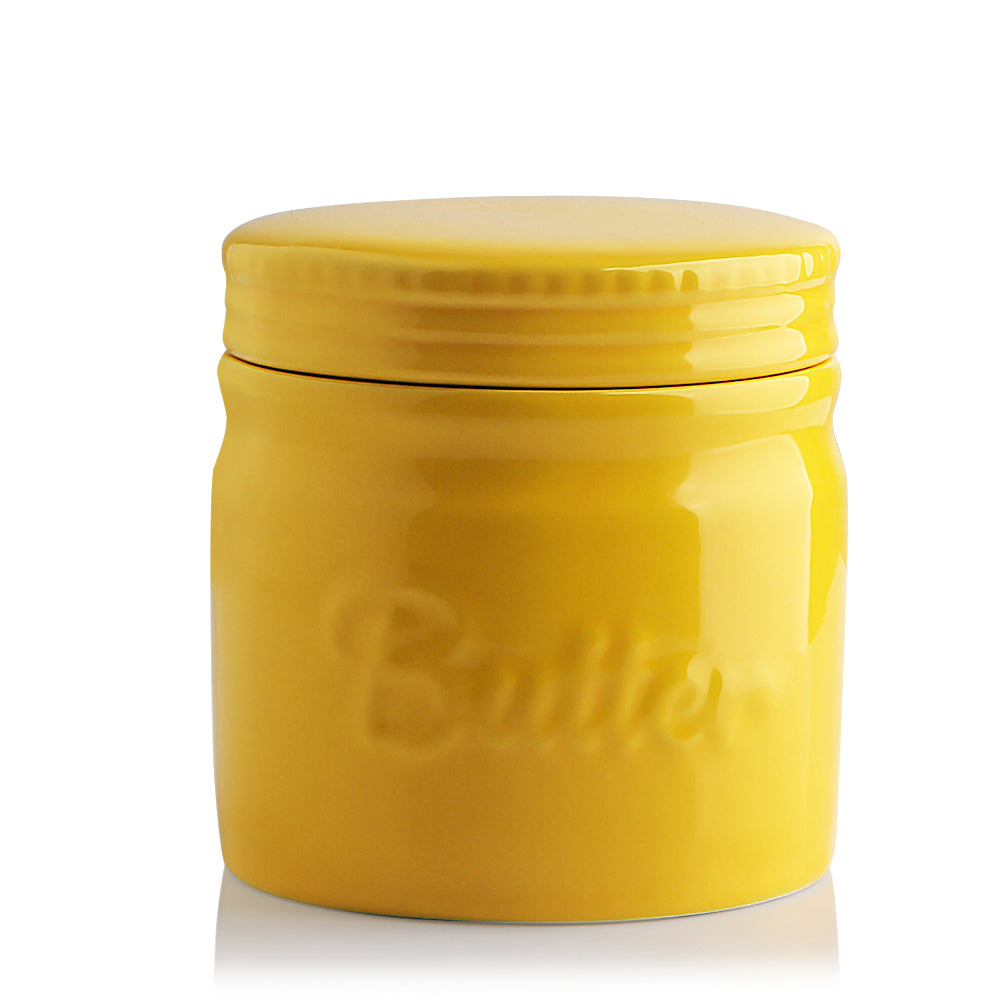 SWEEJAR Porcelain Butter Dish with Water Line