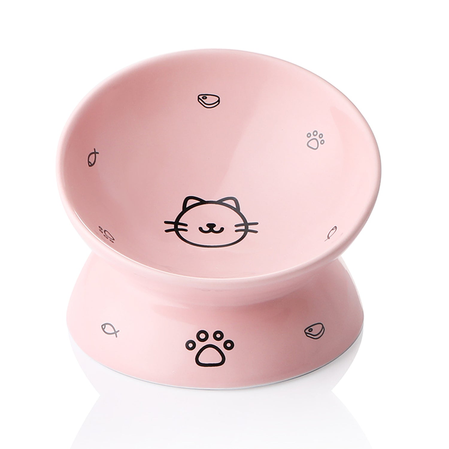 Sweejar Ceramic Raised Cat Bowls