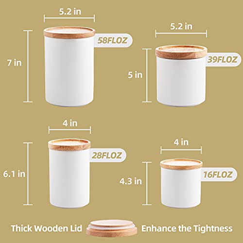 SWEEJAR Kitchen Canisters Ceramic Food Storage Jar Set | Set of 4