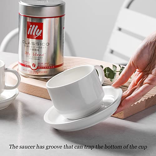 Espresso Coffee Cups , Stackable Espresso Mugs for Coffee, Set of