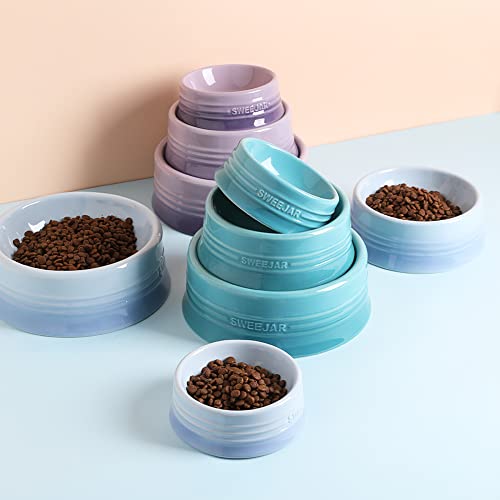 SWEEJAR Gradient Dog Bowl, Ceramic Dog Food Dish for Large Dogs and Large Cat, Porcelain Pet Bowl for Food and Water