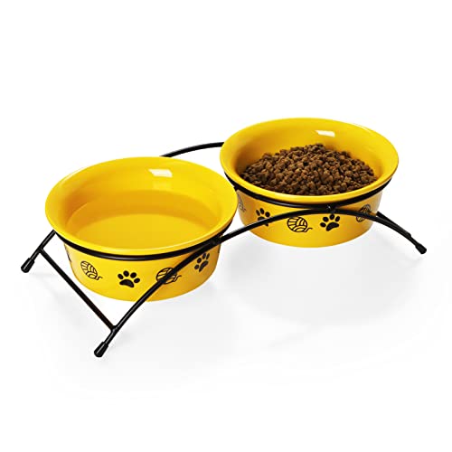 SWEEJAR Cat Food Bowls with Non-Slip Stand | Set of 2