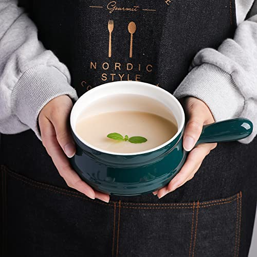 SWEEJAR Porcelain Soup Bowls with Handle | Oatmeal, Stew, Dishwasher, Microwave Safe