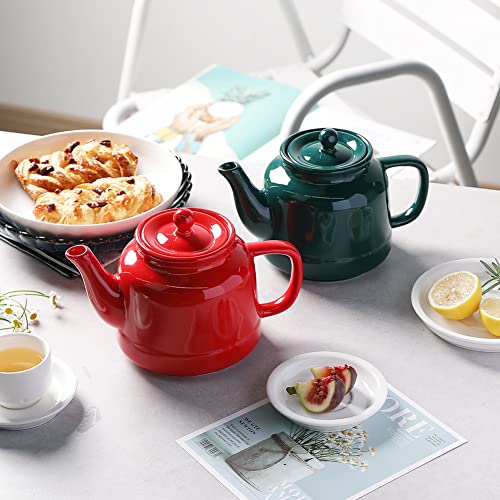 Sweejar Home Royal Theepot, Keramische Theepot met Uitneembare Roestvrijstalen Infuser, Bloeiende & Losse Bladeren Theepot - (5-6 kopjes) 1100 ml (Wit Sweejar Home Royal Theepot, Keramische Theepot met Uitneembare Roestvrijstalen Infuser, Bloeiende & Losse Bladeren Theepot - (5-6 kopjes) 1100 ml (Wit