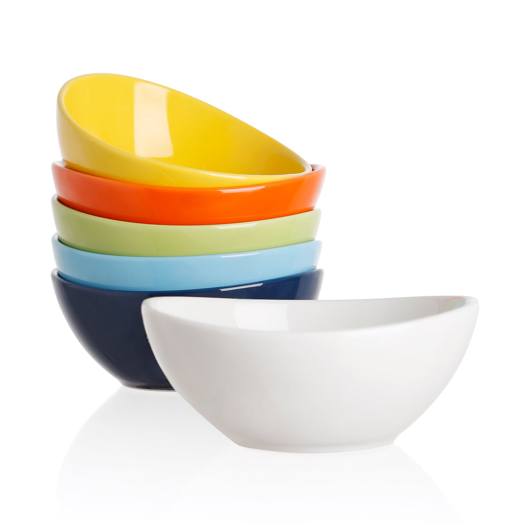 SWEEJAR Porcelain Soup Bowls with Handles, 28OZ Substantial Crocks