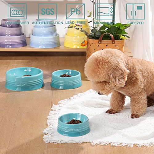 SWEEJAR Gradient Dog Bowl, Ceramic Dog Food Dish for Large Dogs and Large Cat, Porcelain Pet Bowl for Food and Water