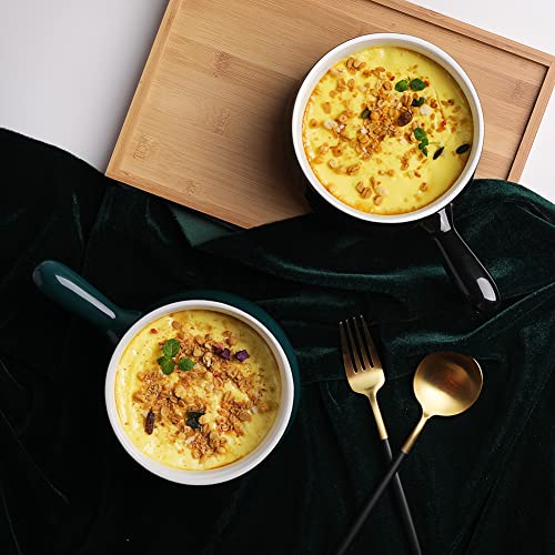 SWEEJAR Porcelain Soup Bowls with Handle | Oatmeal, Stew, Dishwasher, Microwave Safe