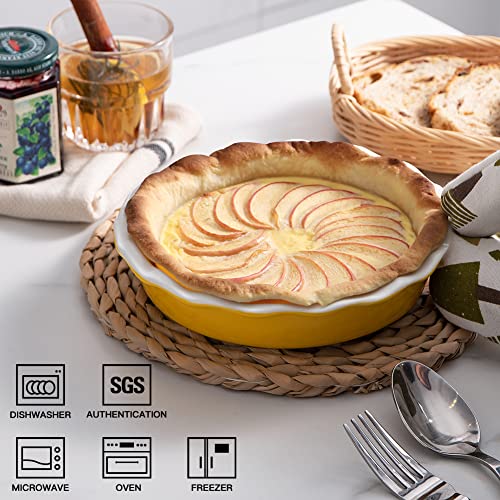 SWEEJAR Ceramic Mini Pie Pans for Baking | Set of 2