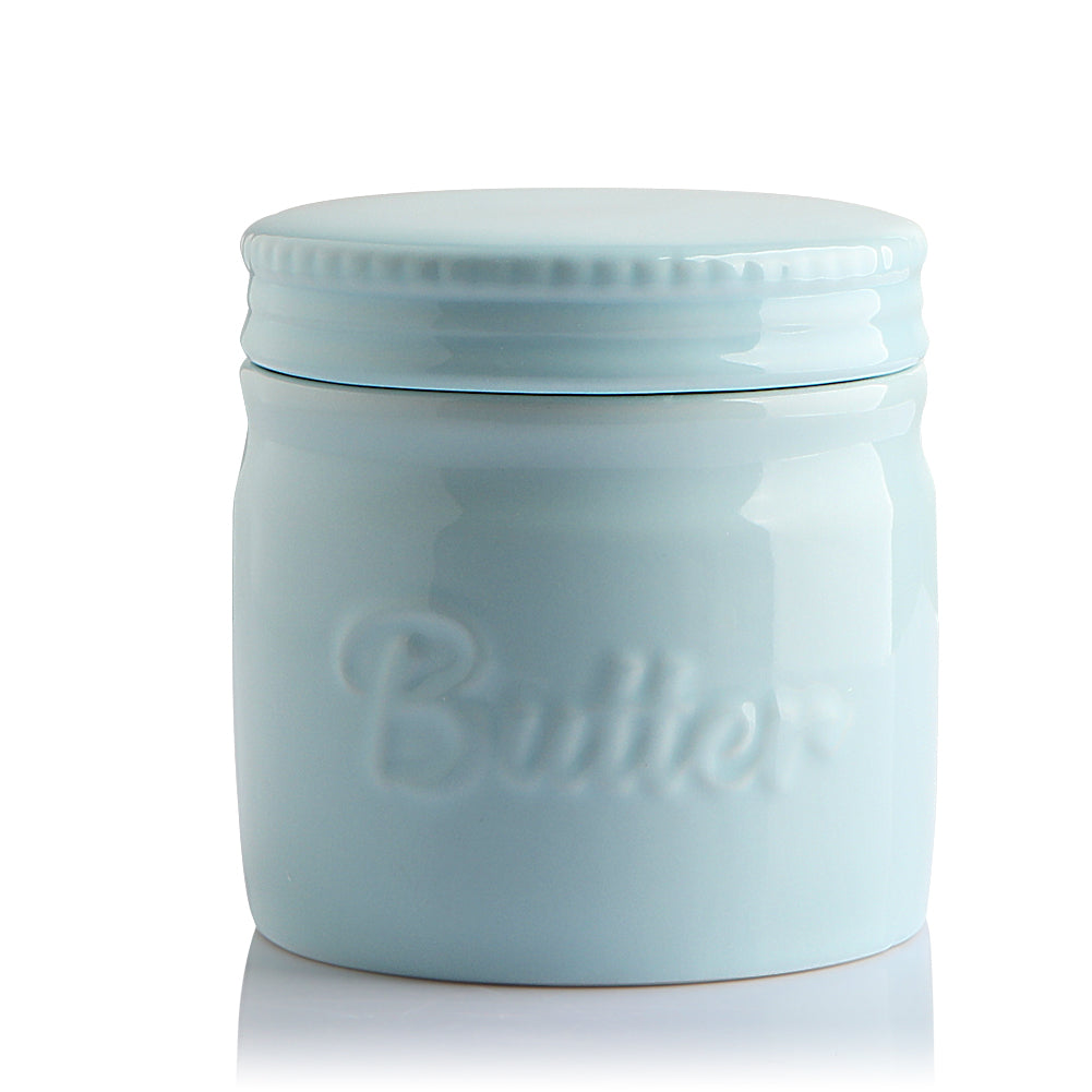 SWEEJAR Porcelain Butter Dish with Water Line