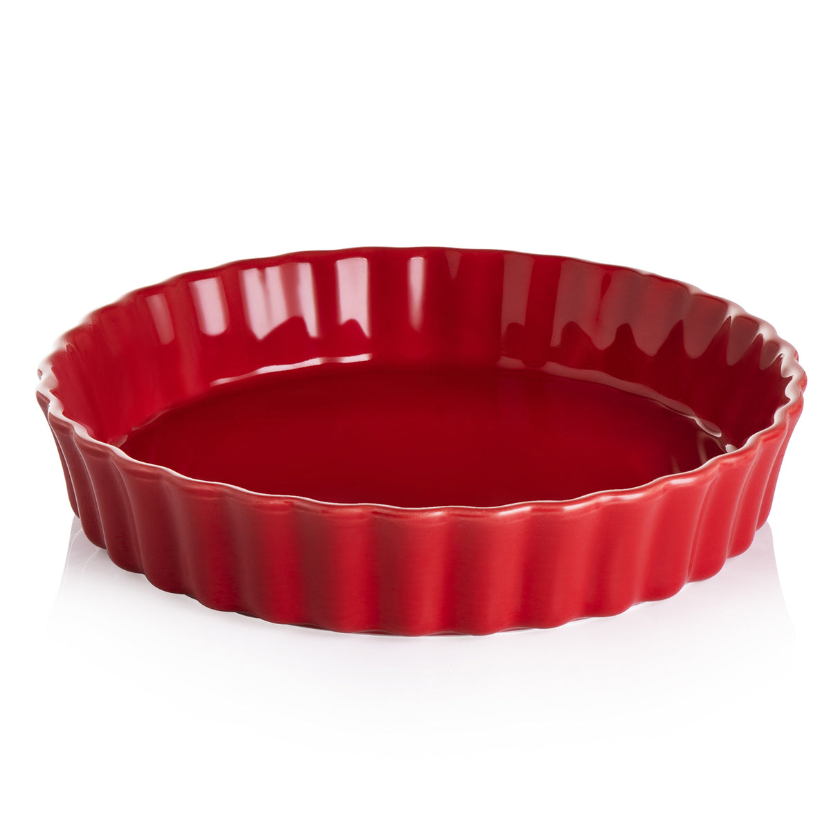 SWEEJAR Porcelain Pie Pan, 9.5-inch Round Corrugated Tart Dish, Non-sticky Ceramic Quiche Plate, Suitable for Baking Apple Pie, Cheese Sweet Potato Pie, Chicken Pot Pie, Crustless Quiche