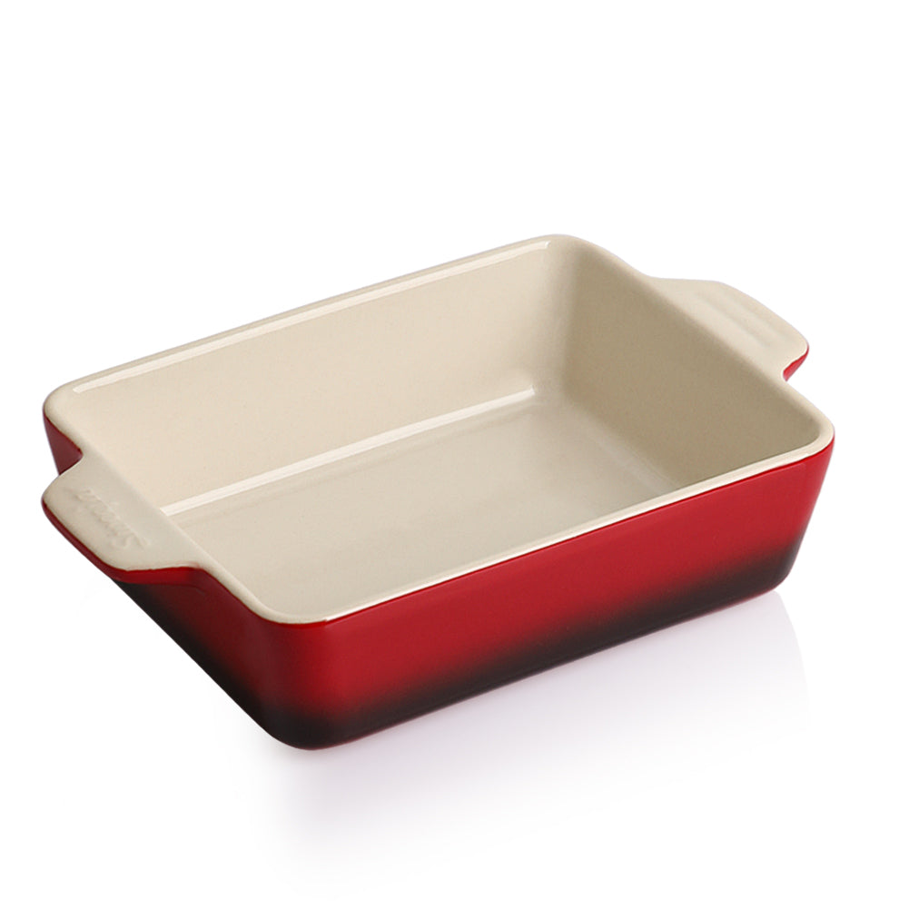 Sweejar Ceramic Bakeware Set, Rectangular Baking Dish Lasagna Pans for Cooking, Kitchen, Cake Dinner, Banquet and Daily Use, 11.8 x 7.8 x 2.76