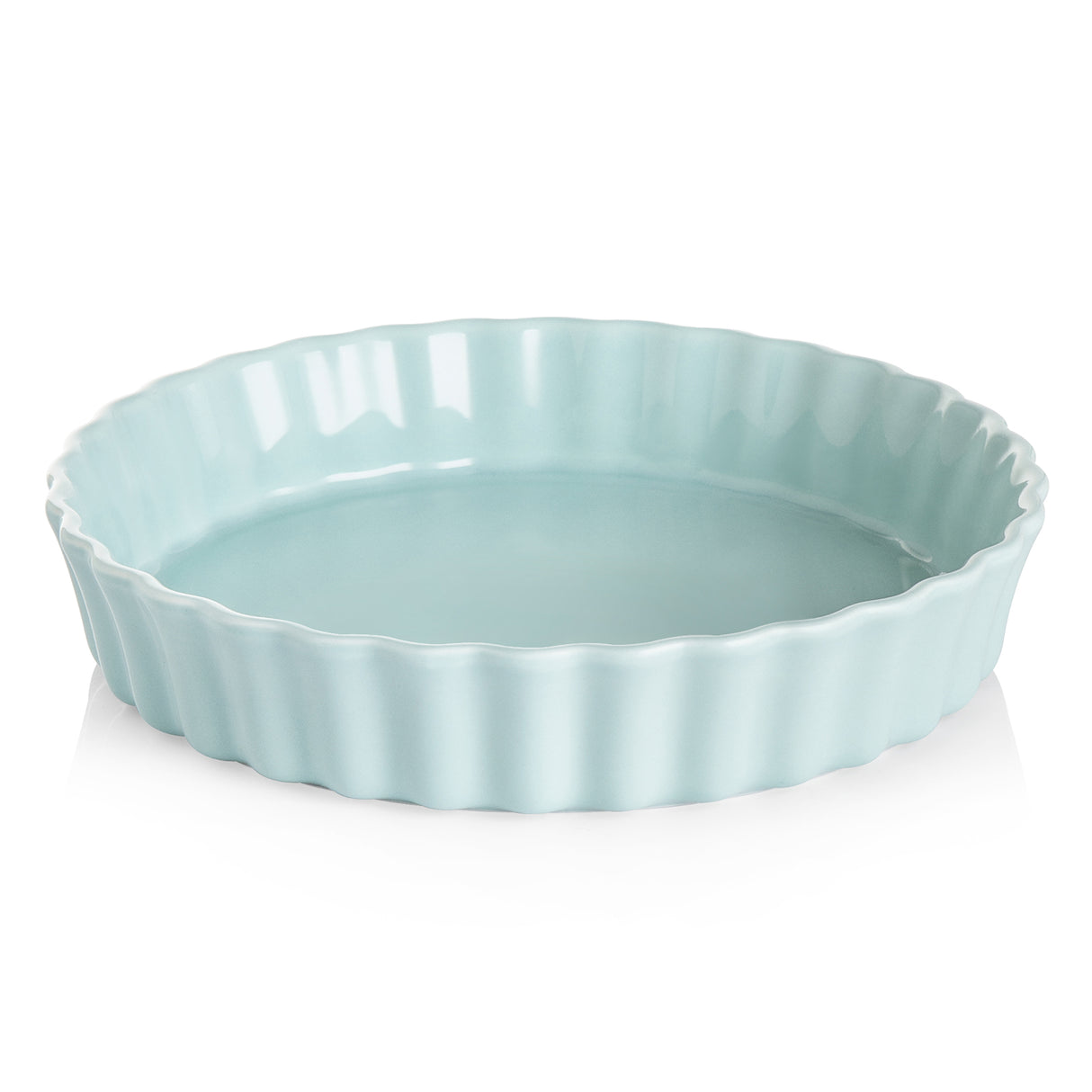 SWEEJAR Porcelain Pie Pan, 9.5-inch Round Corrugated Tart Dish, Non-sticky Ceramic Quiche Plate, Suitable for Baking Apple Pie, Cheese Sweet Potato Pie, Chicken Pot Pie, Crustless Quiche