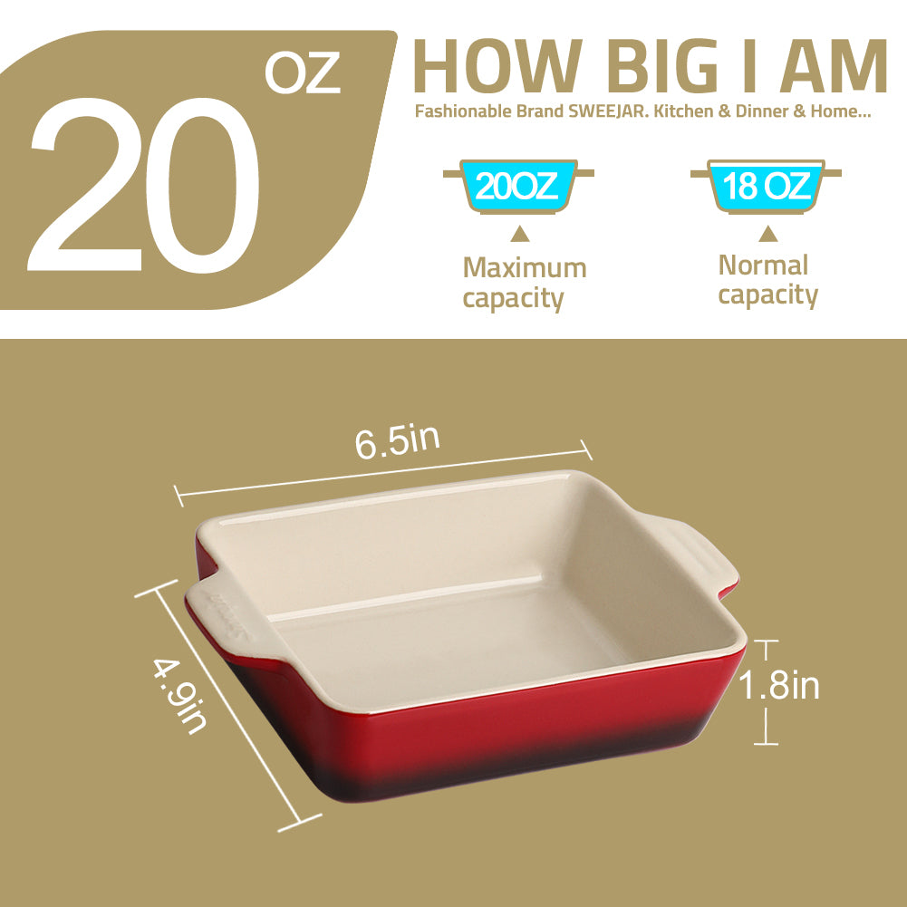 Glass Baking Dish For Oven, Square Baking Pan, Glass Brownies Pans